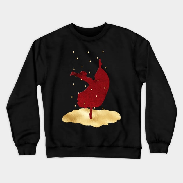 Golden Raindancer Crewneck Sweatshirt by MerryMakewell